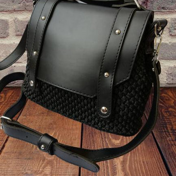Bag with leather base