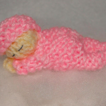 Lovely sleeping baby knitting pattern