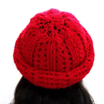 Slouchy beanie hat ribbed