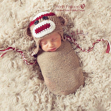 Sock Monkey Hat Crochet Pattern 308