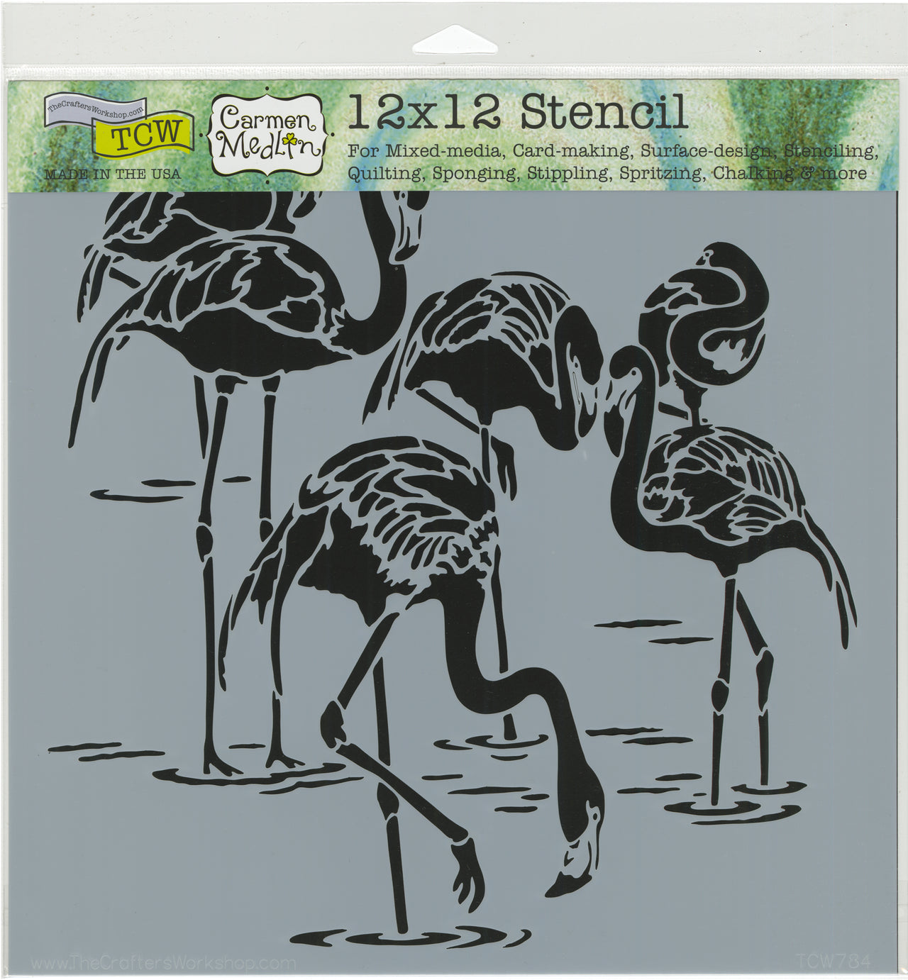 The Crafter's Workshop Crafter's Workshop Template 12"X12" - Flamingos