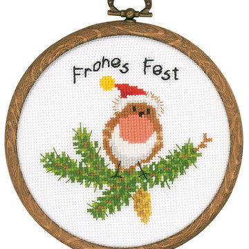Vervaco Christmas Birds (Set of 3) Cross Stitch Kit - 10cm