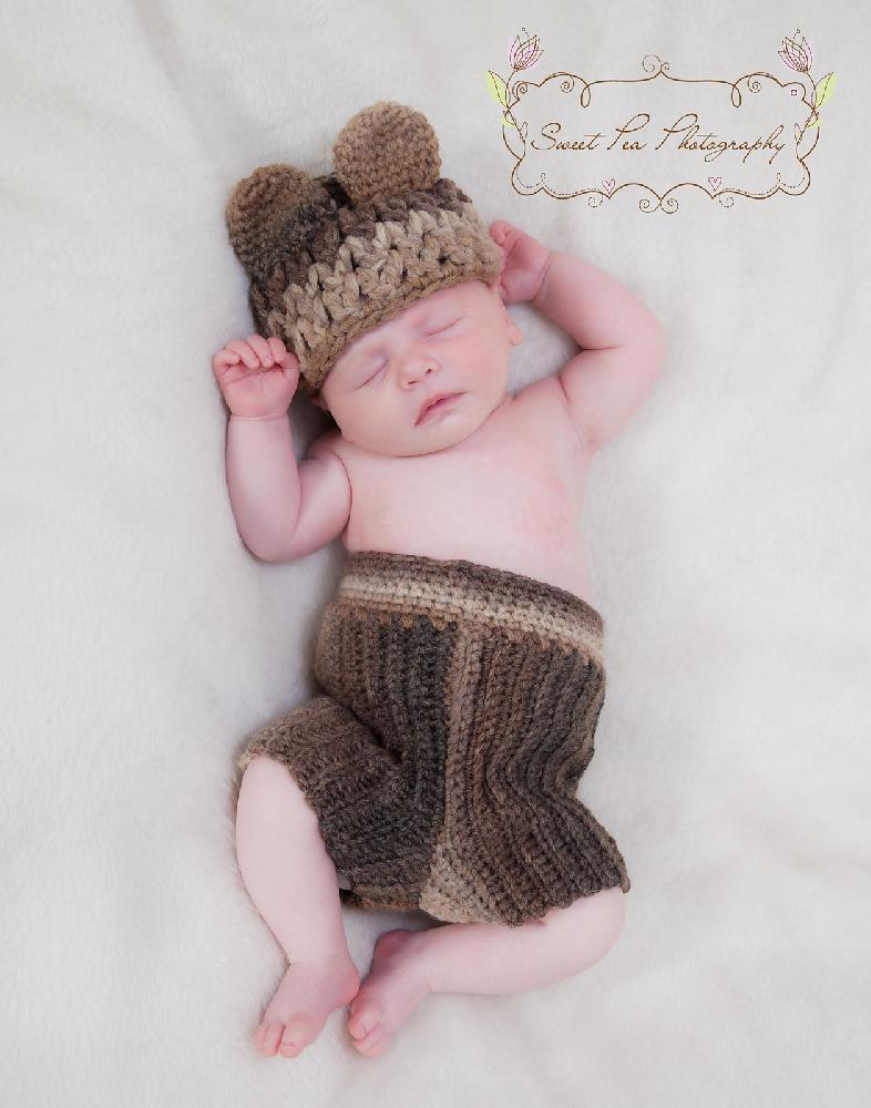 Newborn Teddy and Bunny Photo Prop Set