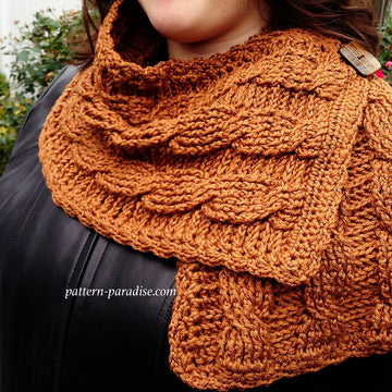 Cable Button Scarf 12-068