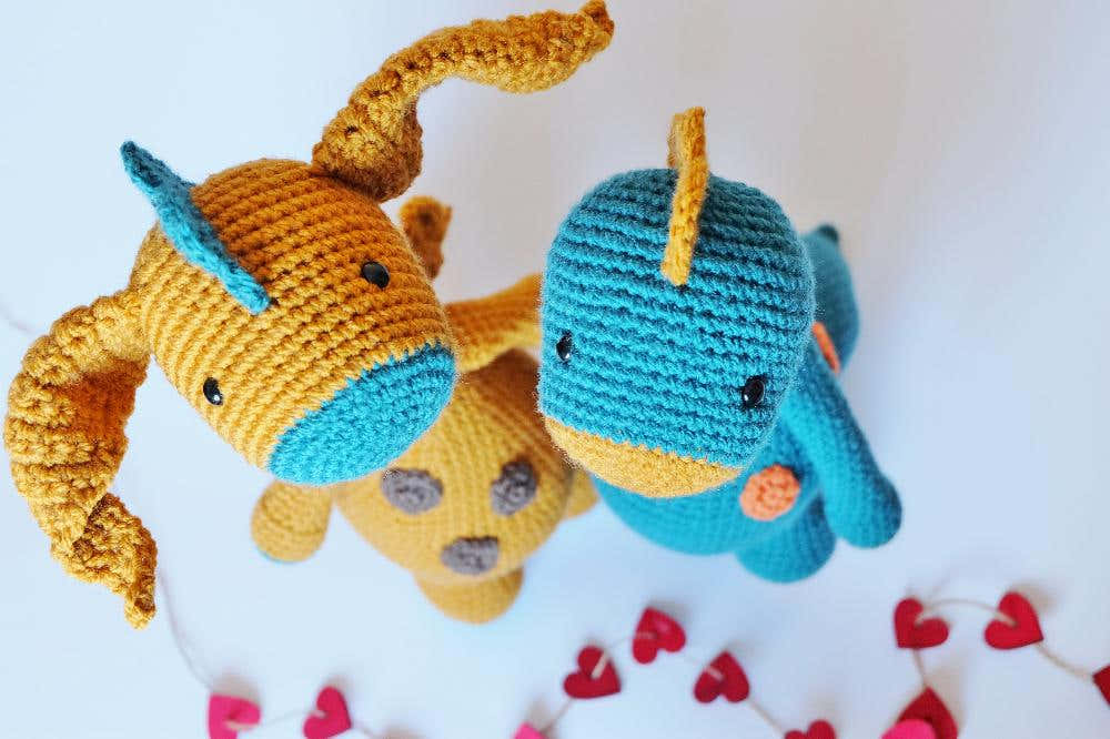 Crochet Dragon and Dino 2 in 1