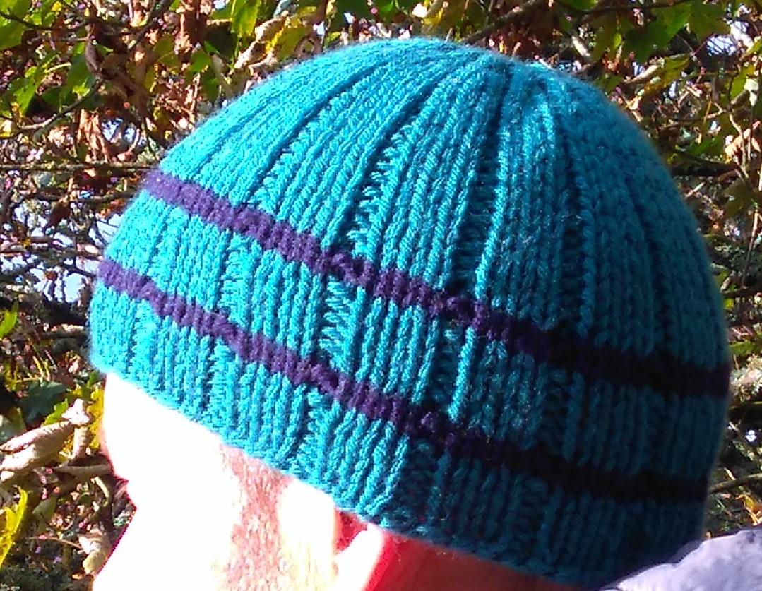 Men's hats cables and stripes