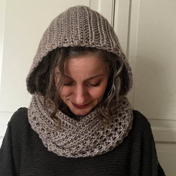 Crochet Hooded Cowl Scarf Pattern: Foxy Hooded Cowl