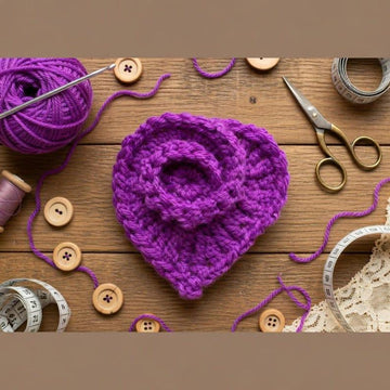 Granny Heart Crochet Coaster Pattern