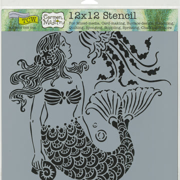 The Crafter's Workshop Crafter's Workshop Template 12"X12" - Mermaid Dreams