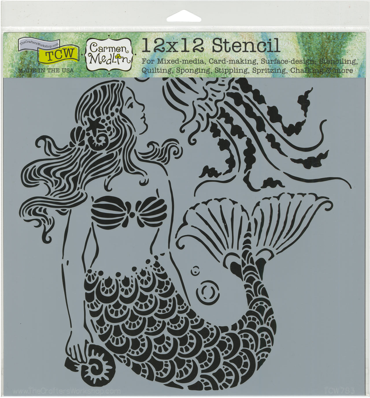 The Crafter's Workshop Crafter's Workshop Template 12"X12" - Mermaid Dreams