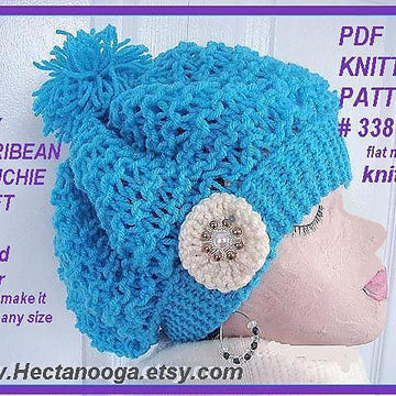 338 LACY CARRIBEAN BERET, SLOUCHIE, RASTA HAT