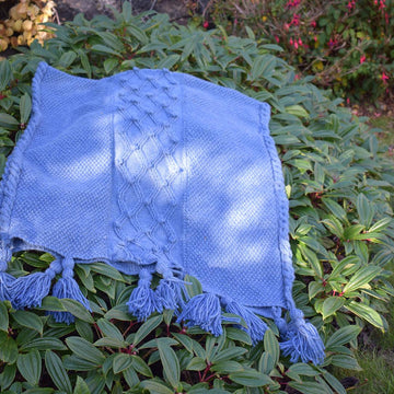 The Winter Blues Aran Blanket/Bed Runner