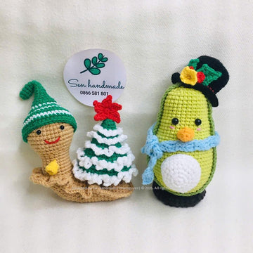 Pine tree Snail- Crochet pattern - PDF File - English