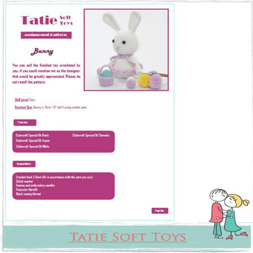 Baby Easter Pink Bunny With A Basket And A Little Egg Pattern Amigurumi Crochet Soft Toy Set