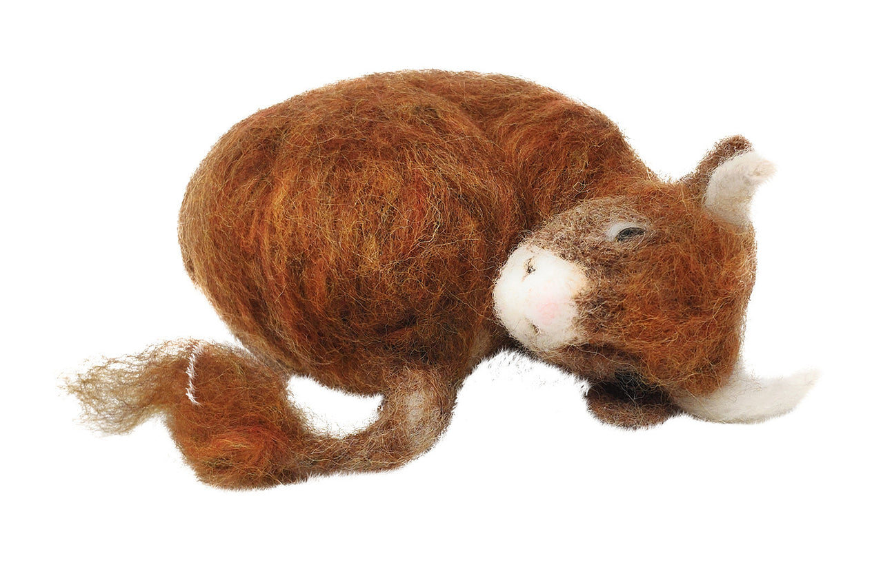 The Crafty Kit Company Sleepy Highland Calf Needle Felting Kit - 190 x 290 x 94mm
