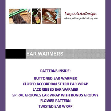 Ear Warmers eBook - 5 loom knit patterns