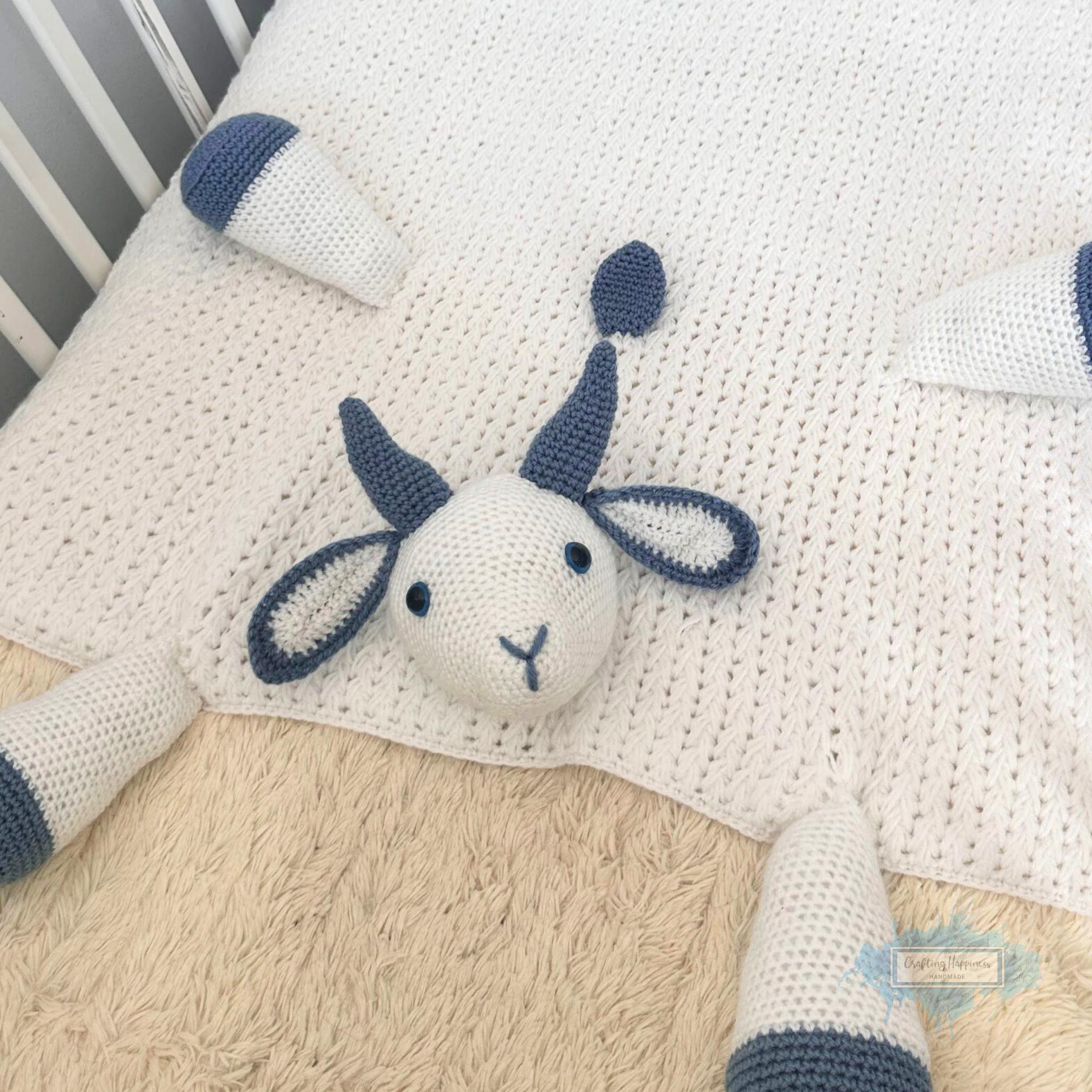 3in1 Farm Goat Baby Blanket