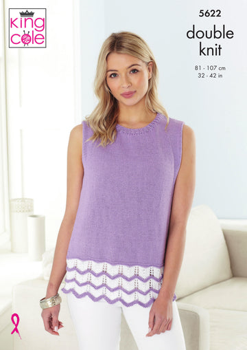 Sweater & Top in King Cole Bamboo Cotton DK - 5622 - Downloadable PDF