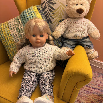 Winter White Jumper for Teddy or Dolly
