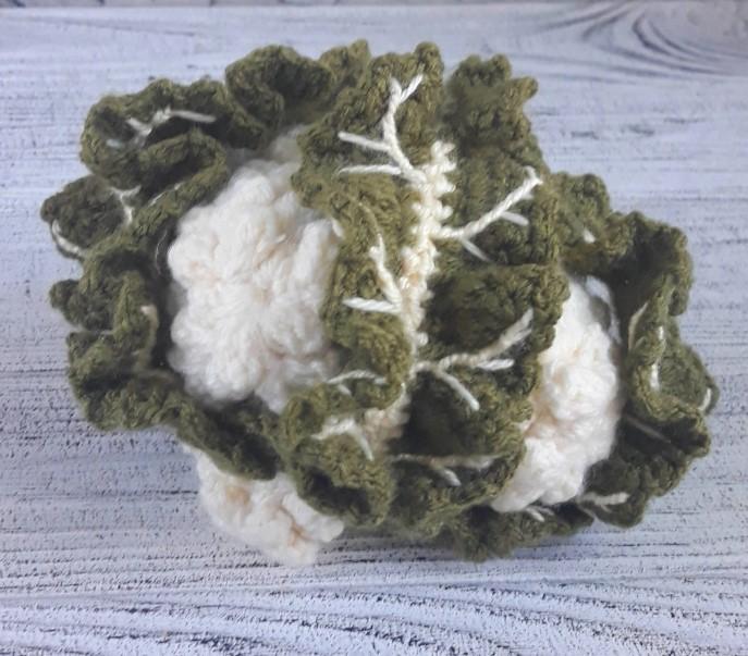 Crochet Cauliflower Pattern: Montessori Baby Toy, Friendsgiving Decor (PDF Pattern)
