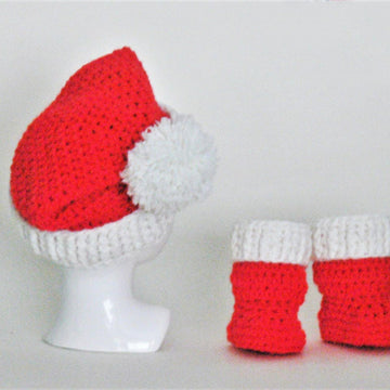 Santa Hat and Baby Boots # 331