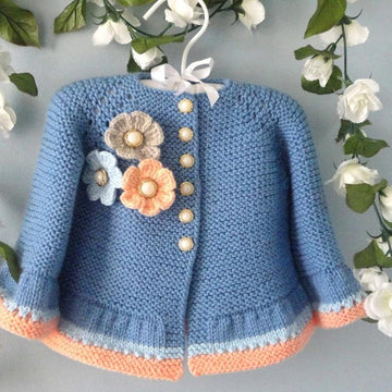 Knitting Crochet PATTERN Baby Jacket Baby Dress 0 - 12 months