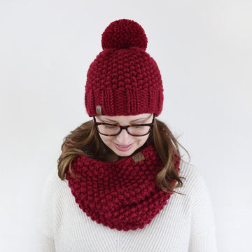 Chunky Seed Hat and Cowl