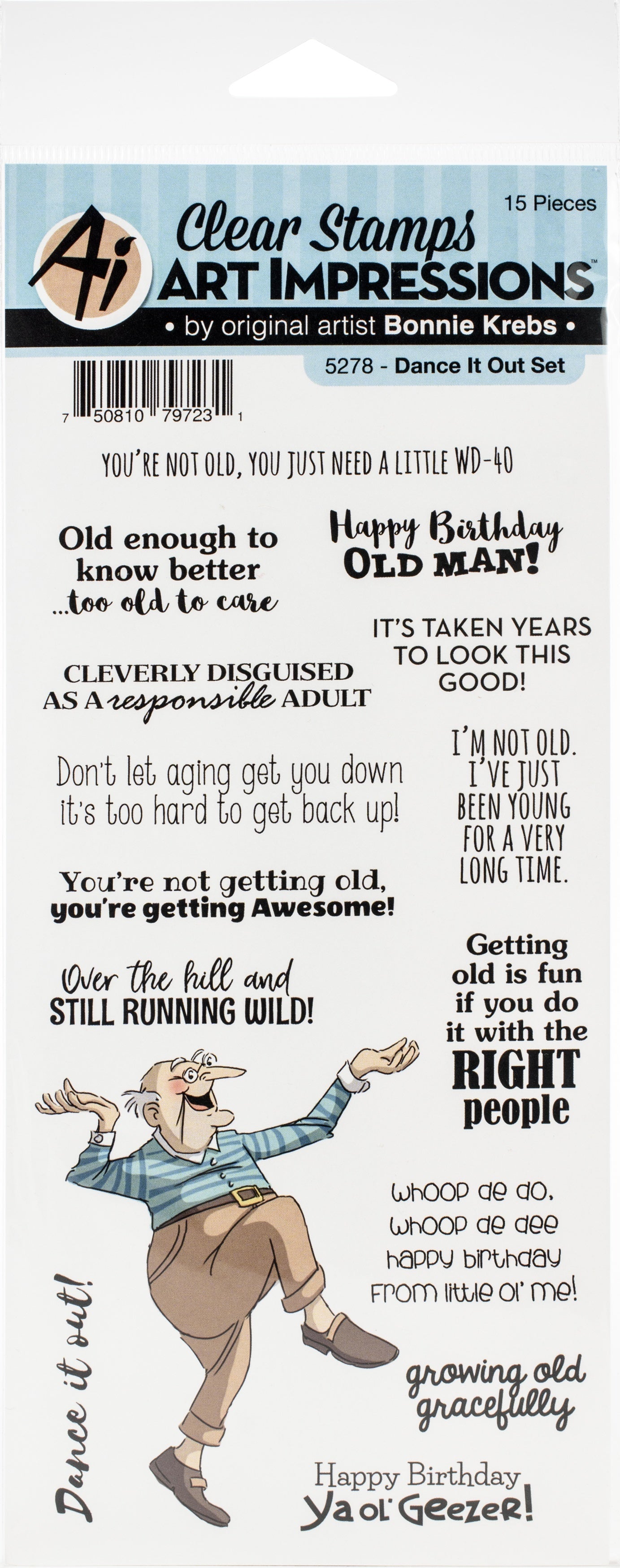 Art Impressions Laugh Lines Stamp - Dance It Out