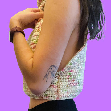 Cowl Neck Cropped Sweater Vest