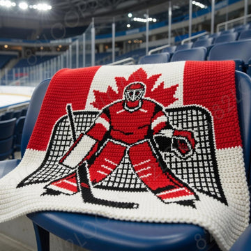 Hockey Goalkeeper Crochet Blanket Pattern