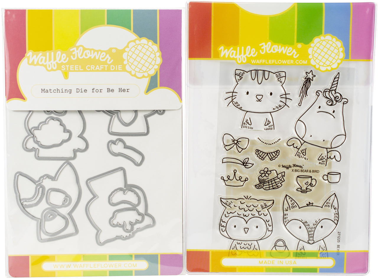 Waffle Flower Crafts Waffle Flower Stamp & Die Set - Be Her