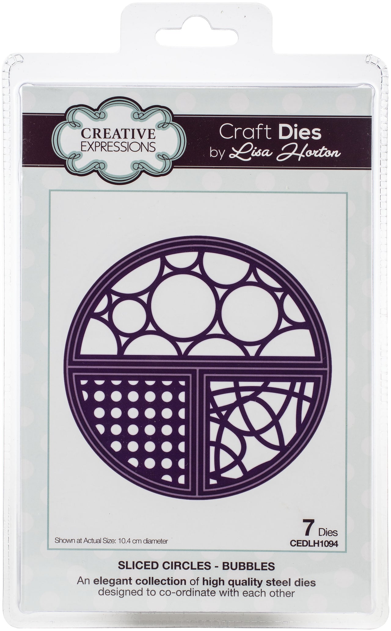 Creative Expressions Sliced Circles Craft Die - Bubbles
