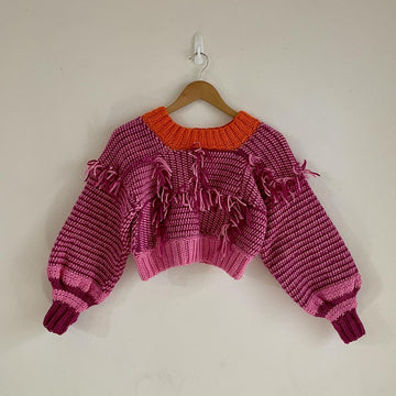 Tassel Crop Sweater