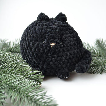 Plush black cat