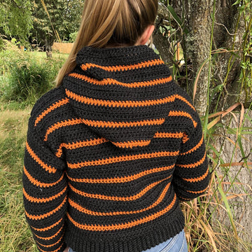 Cozy Campfire Striped Hoodie
