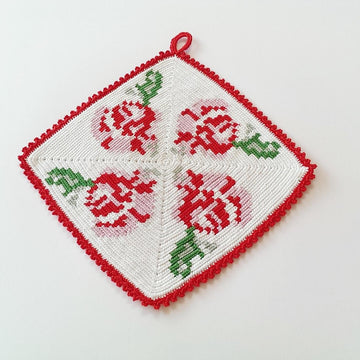 Potholder with roses