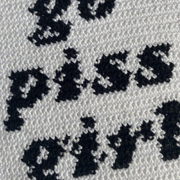 Go p*ss girl tapestry