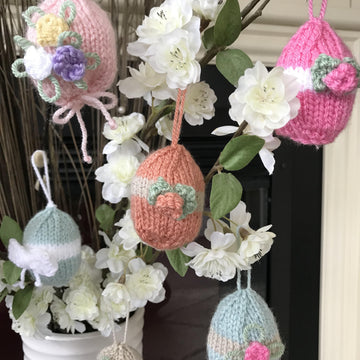 EASTER TREE EGGS HOME DECOR CHOCOLATE EGG COVER KNITTING PATTERN