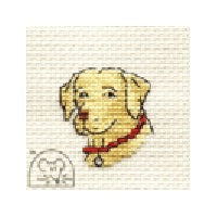 Mouseloft Paw Prints Labrador Cross Stitch Kit - 64mm