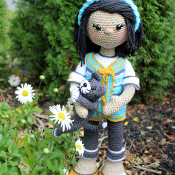 Crochet Doll Pattern, Amigurumi doll pattern, Medium doll, 18"/46cm, Wendy