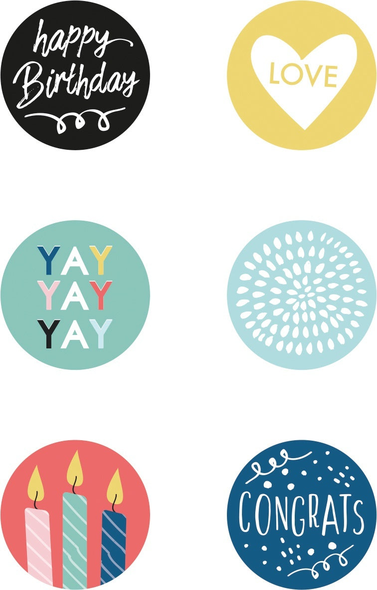 Kaisercraft Oh Happy Day! Adhesive Curios 6/Pkg - 606451