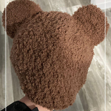 Fluffy Baby Bear Beanie