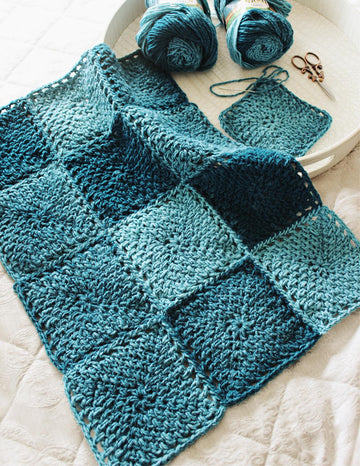 American Moss Afghan Squares