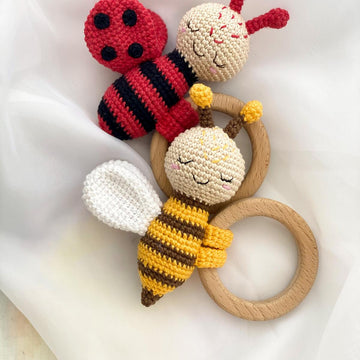 Baby teether toys Bee and Ladybug