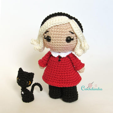 Sabrina and Salem amigurumi dolls - crochet pattern by Crochelandia