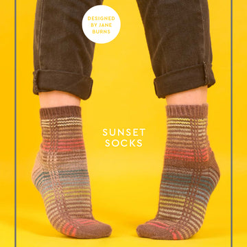 "Sunset Socks" - Free Socks Knitting Pattern in Paintbox Yarns Socks