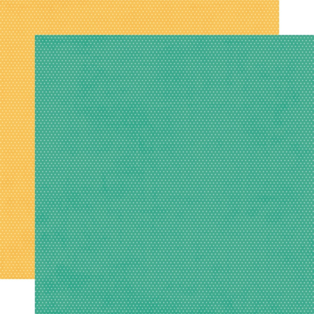 Simple Stories Hey, Crafty Girl Double-Sided Cardstock 12"X12" 25/Pkg - Turquoise/Sunflower Dots Simple Basics