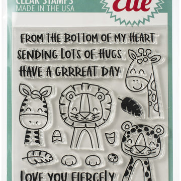 Avery Elle Clear Stamp Set 4"X6" - Peek-A-Boo Jungle