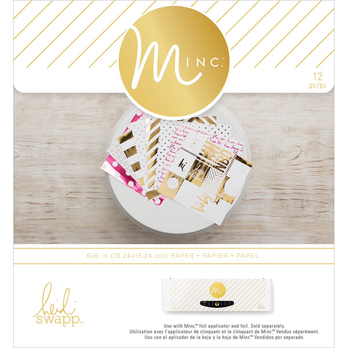American Crafts Heidi Swapp Minc Paper 6"X6" 12/Pkg - Signature