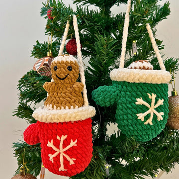 Gingerbread Crochet, Gingy Pop in a Mitten Toy